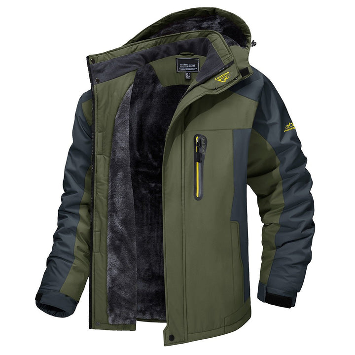 Herren Winterjacke Kältefest mit Reißverschluss Wärmende Outdoorjacke für kalte Tage 0