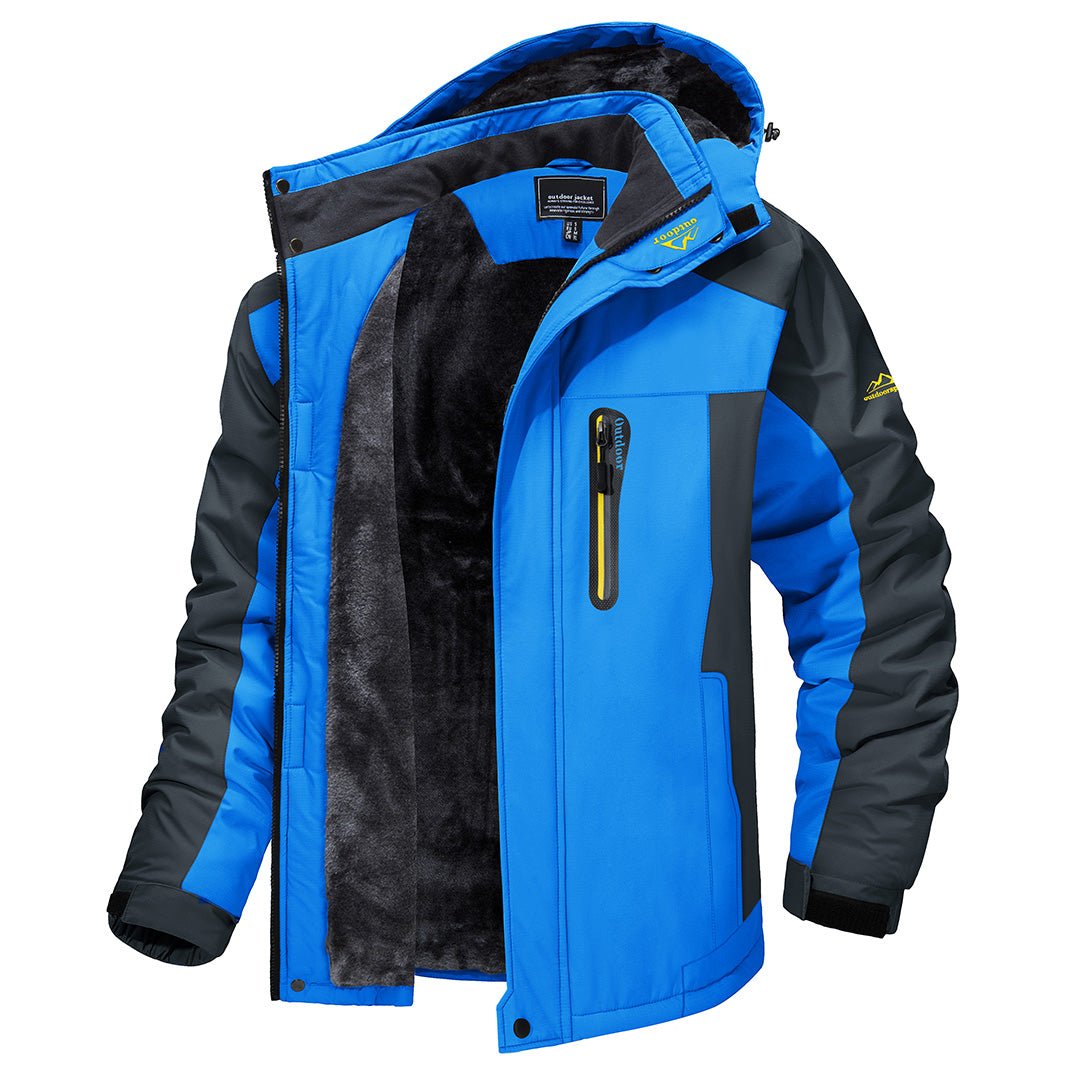 Herren Winterjacke Kältefest mit Reißverschluss Wärmende Outdoorjacke für kalte Tage 2