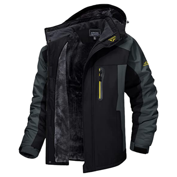 Herren Winterjacke Kältefest mit Reißverschluss Wärmende Outdoorjacke für kalte Tage 3