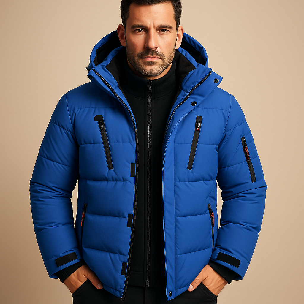 Herren Winterjacke Robust Dick Gefüttert Winddicht für Kalte Tage 0
