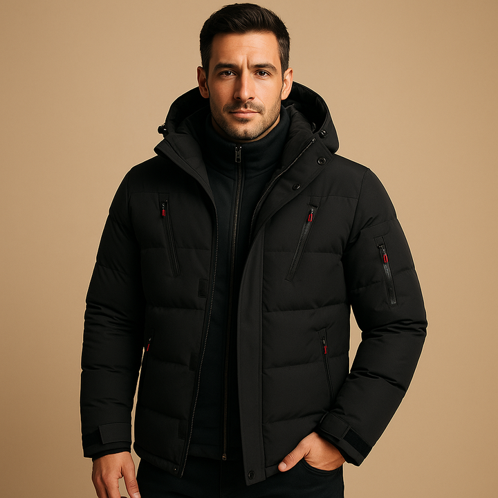 Herren Winterjacke Robust Dick Gefüttert Winddicht für Kalte Tage 2