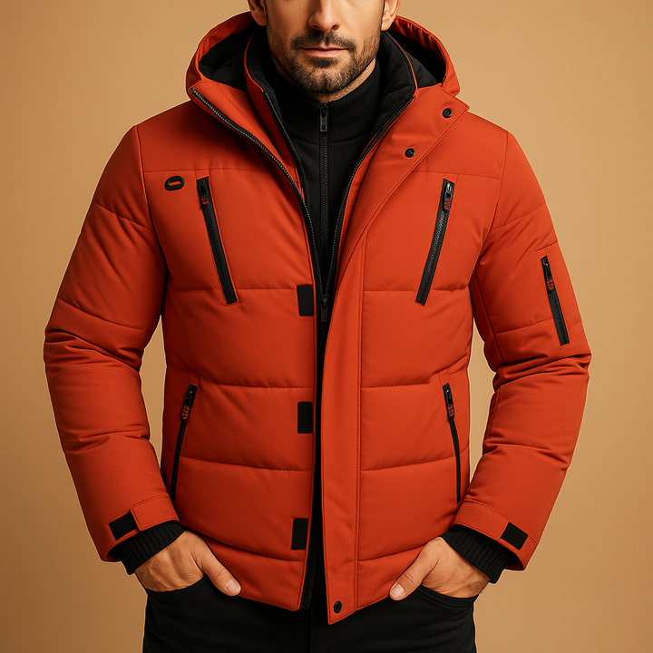 Herren Winterjacke Robust Dick Gefüttert Winddicht für Kalte Tage 3