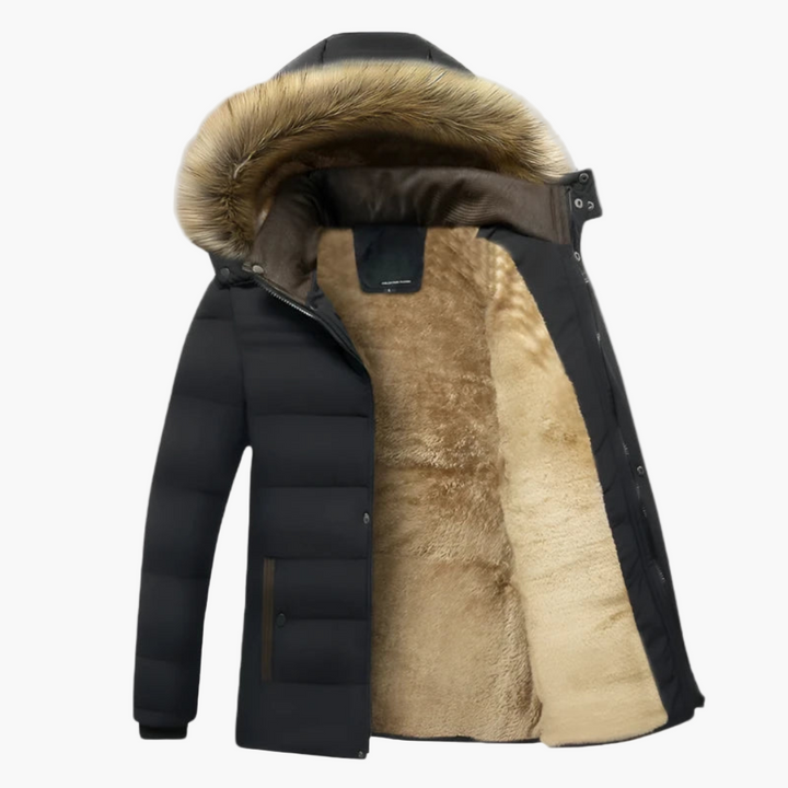 Herren Winterjacke mit Kapuze und warmem Innenfutter für kalte Tage 0