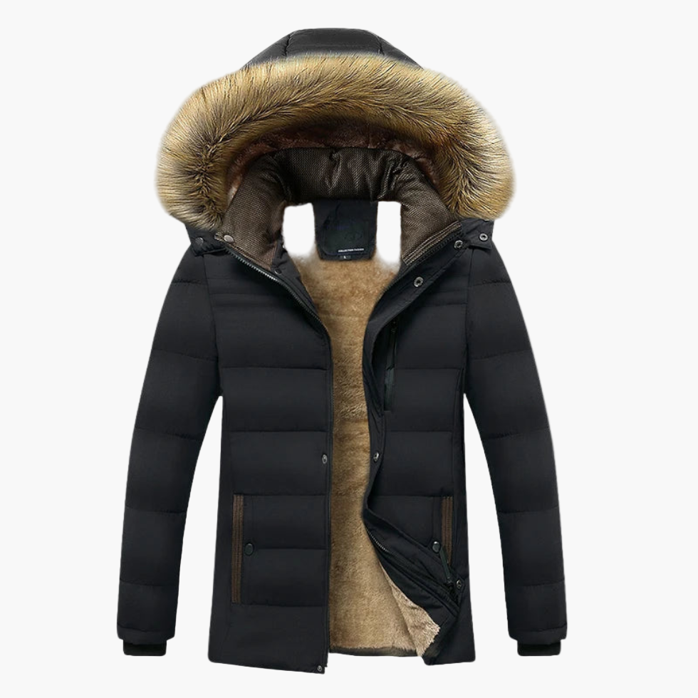 Herren Winterjacke mit Kapuze und warmem Innenfutter für kalte Tage 1