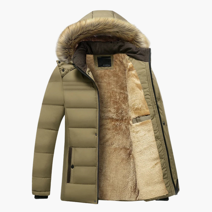 Herren Winterjacke mit Kapuze und warmem Innenfutter für kalte Tage 3