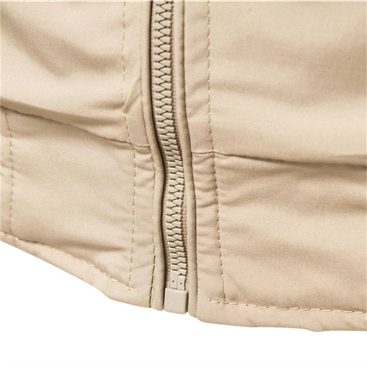Herrenjacke Bomber Unifarben Mit Kontrast Rippbündchen - Bequeme Jacke Herren Für Alltag Und Freizeit 4