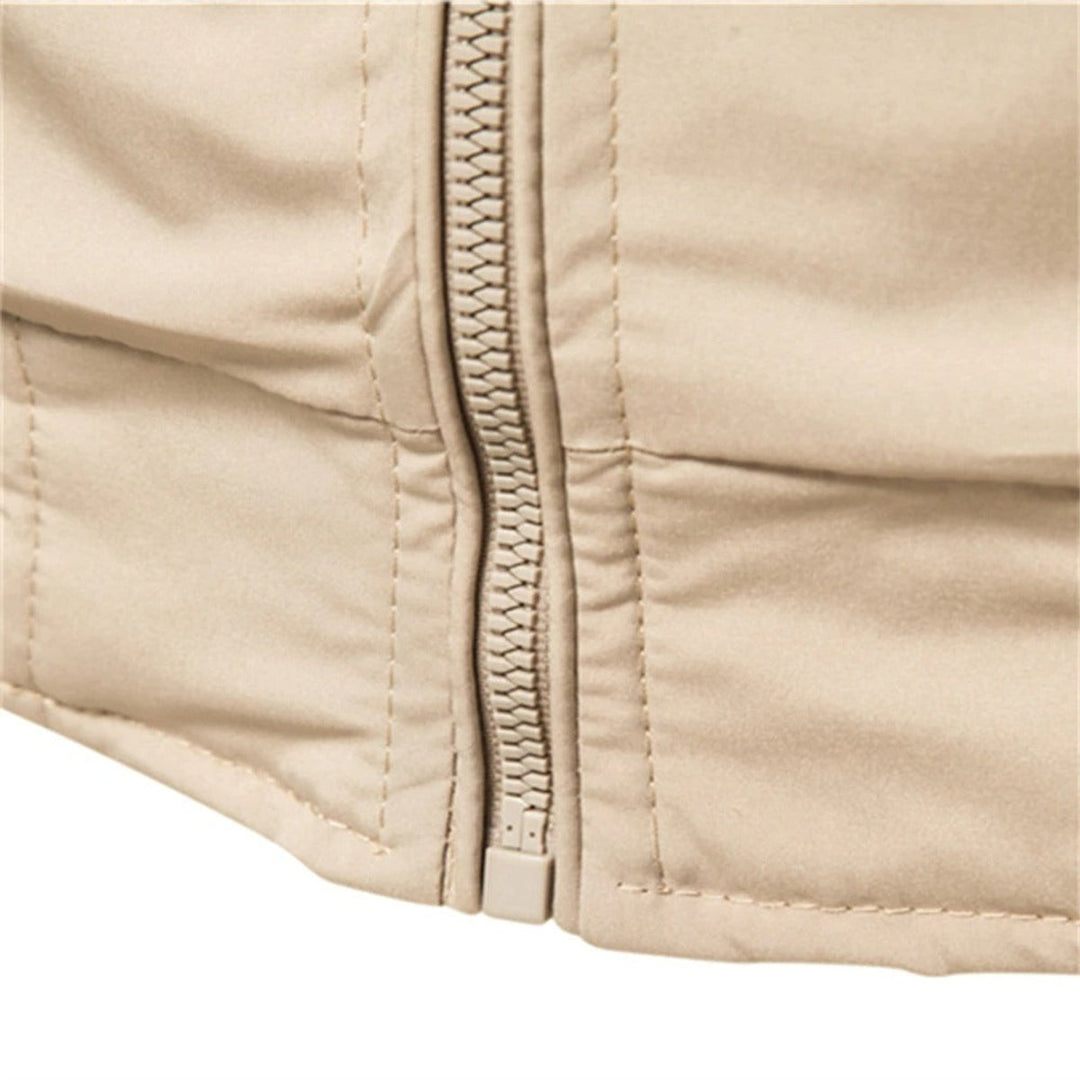 Herrenjacke Bomber Unifarben Mit Kontrast Rippbündchen - Bequeme Jacke Herren Für Alltag Und Freizeit 5
