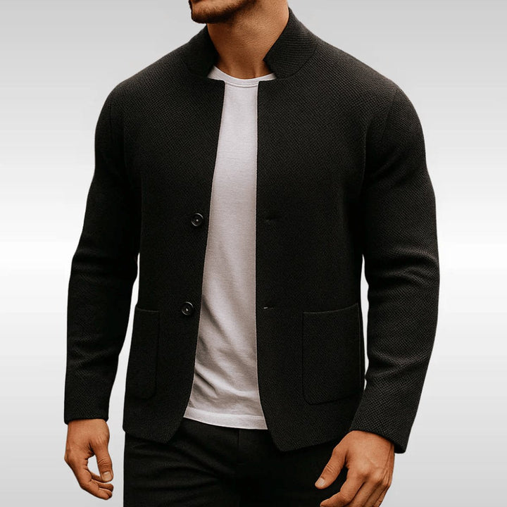 Herrenjacke Stehkragen Gesteppte Slim Fit Zweiknopfverschluss Modern für Büro und Freizeit 2