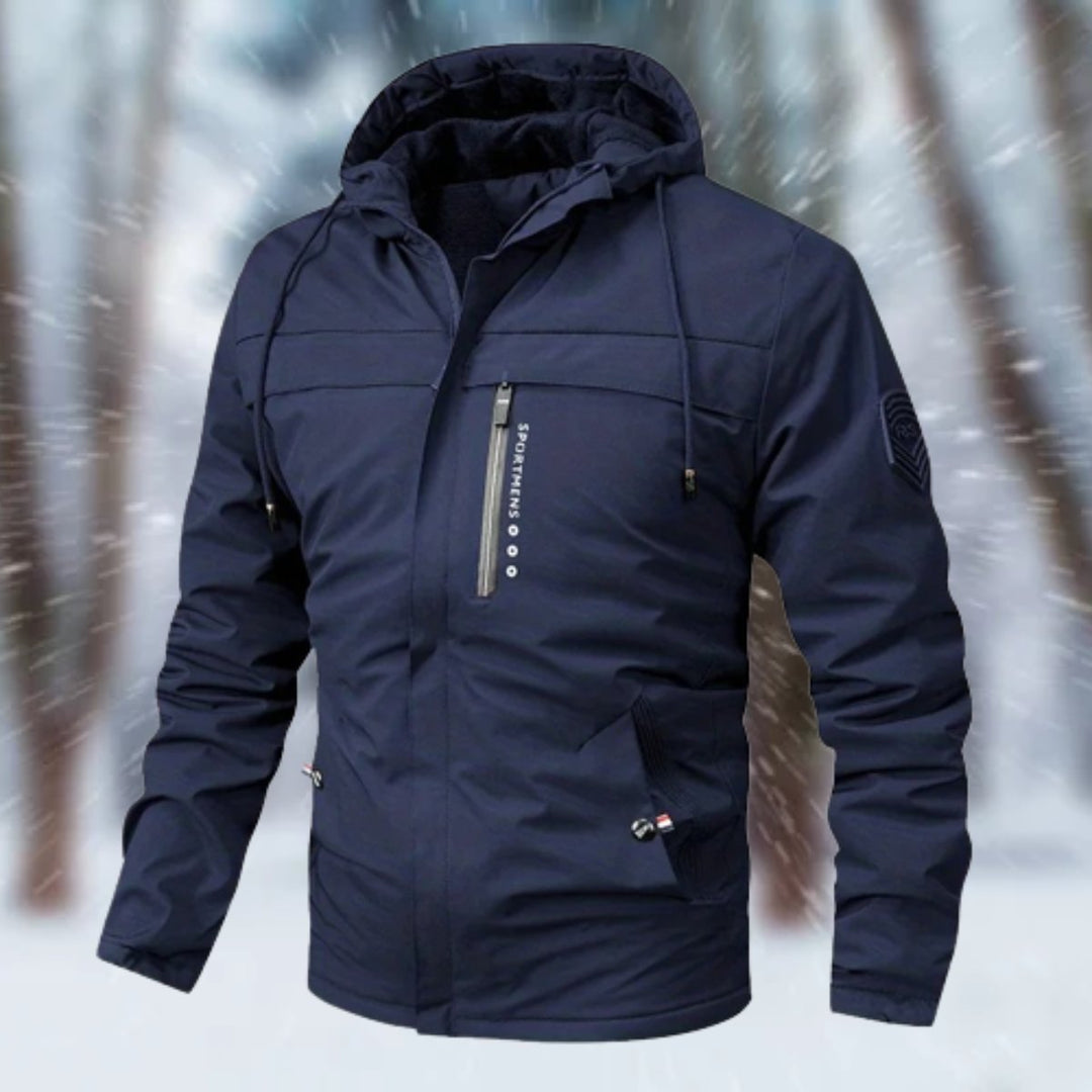 Herrenjacke Wasserdicht Gefüttert Mit Kapuze Sportlich Modern Für Kalte Tage 3