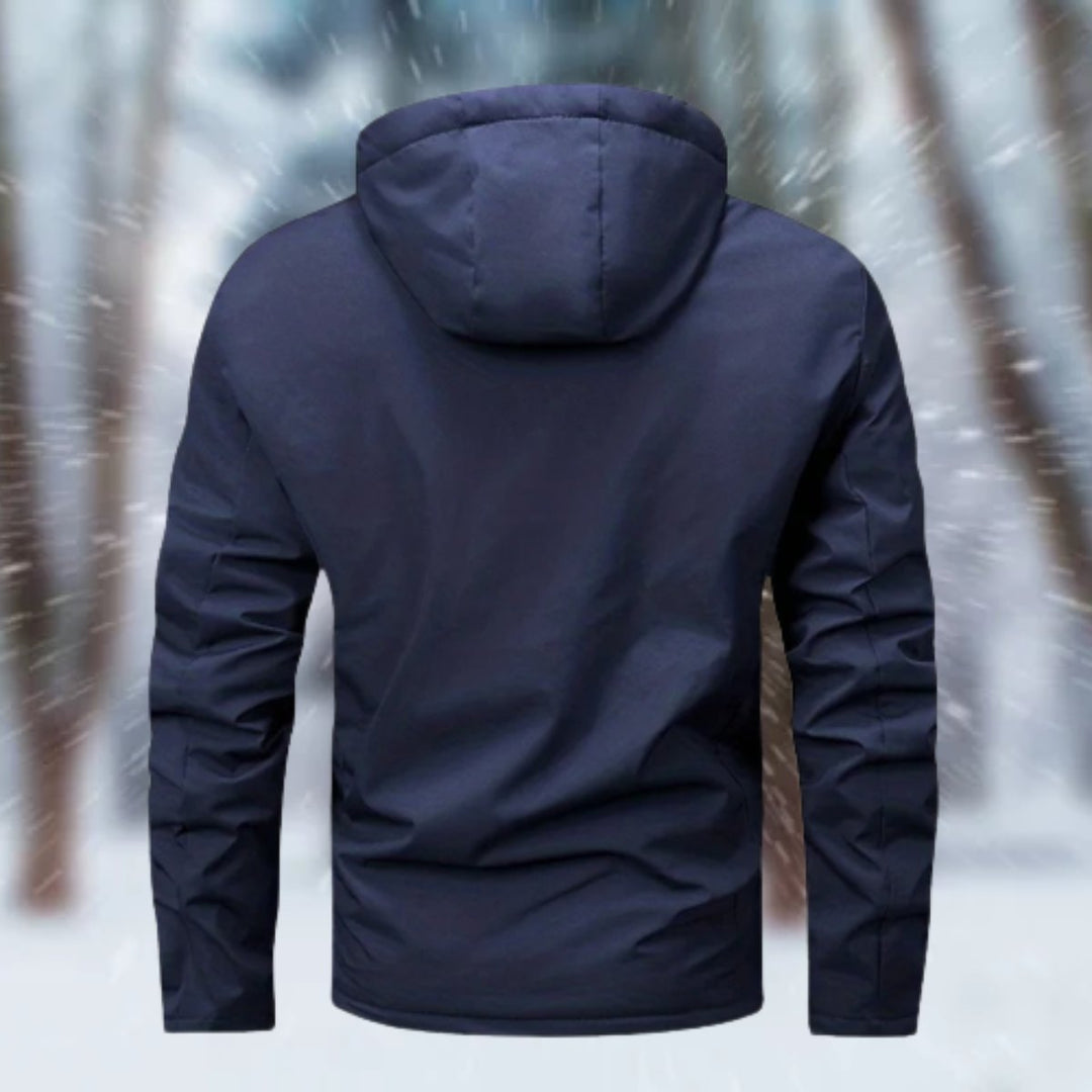 Herrenjacke Wasserdicht Gefüttert Mit Kapuze Sportlich Modern Für Kalte Tage 4