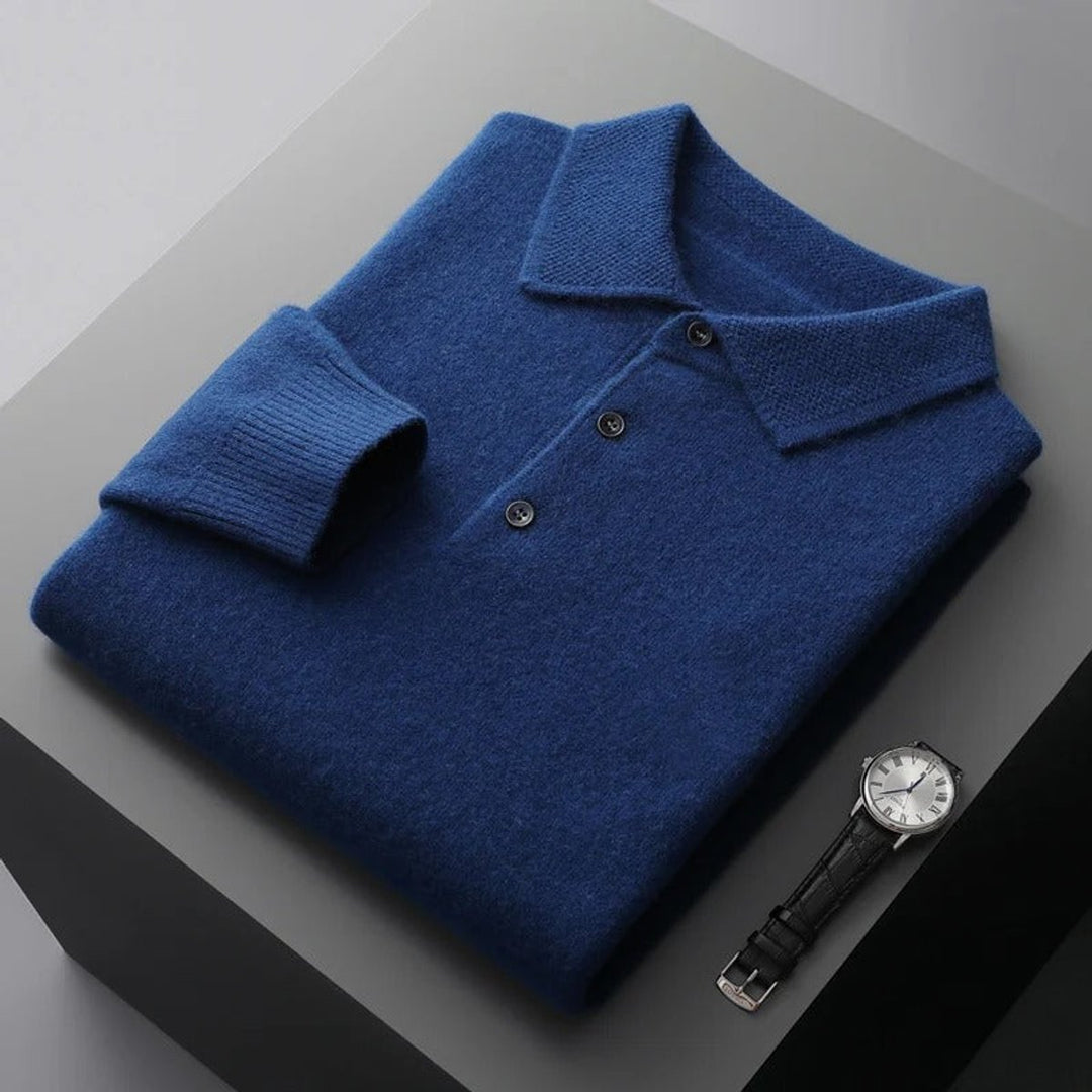 Herrenpullover Langarm Polo Strickpullover für Business und Freizeit – Eleganter Komfort mit taillierter Passform 1