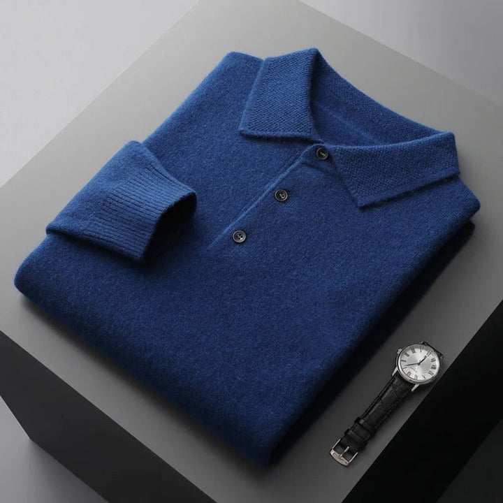 Herrenpullover Langarm Polo Strickpullover für Business und Freizeit – Eleganter Komfort mit taillierter Passform 1