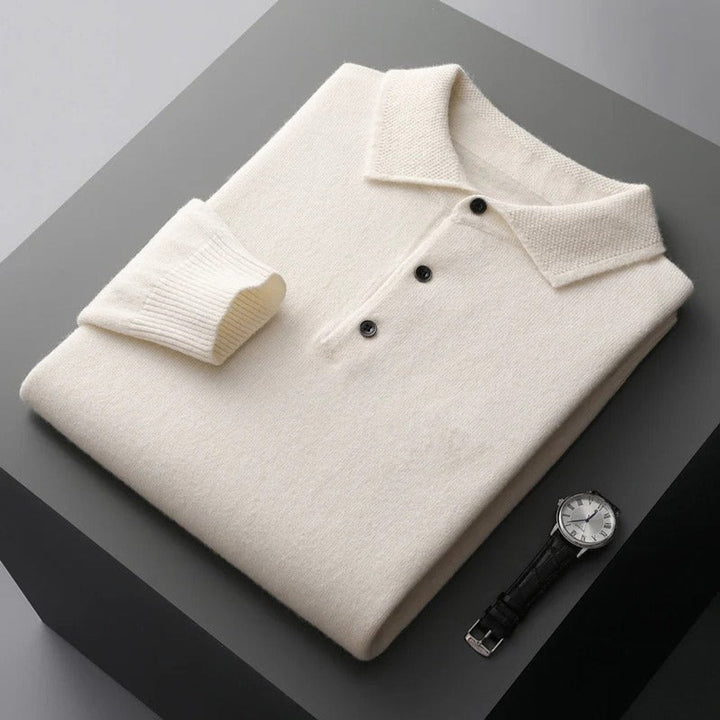 Herrenpullover Langarm Polo Strickpullover für Business und Freizeit – Eleganter Komfort mit taillierter Passform 3
