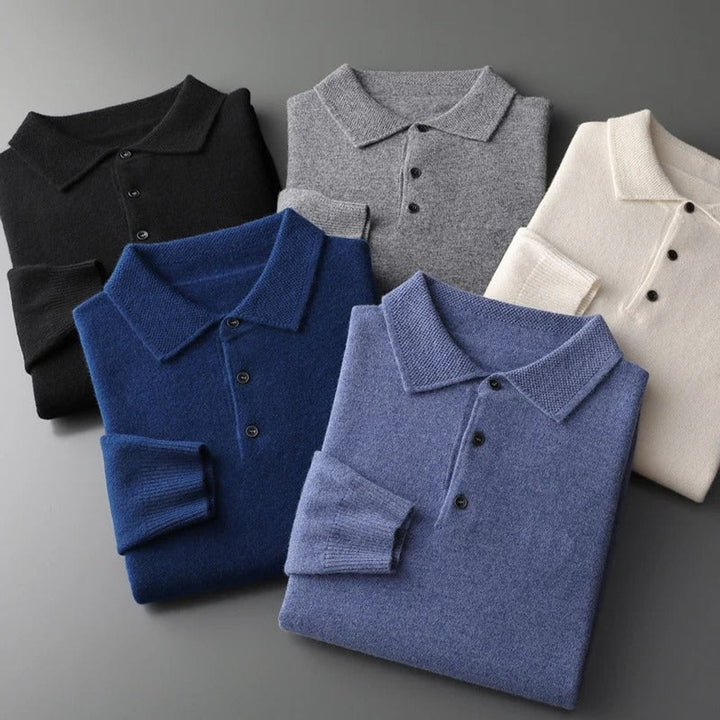 Herrenpullover Langarm Polo Strickpullover für Business und Freizeit – Eleganter Komfort mit taillierter Passform 4
