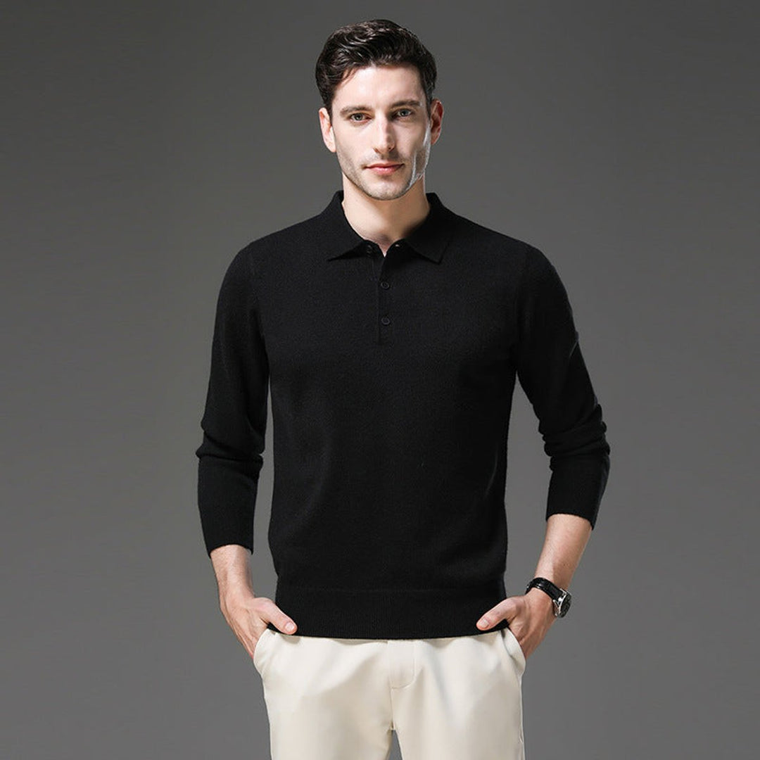 Herrenpullover Langarm Polo Strickpullover für Business und Freizeit – Eleganter Komfort mit taillierter Passform 7