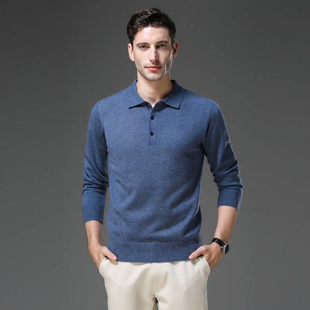 Herrenpullover Langarm Polo Strickpullover für Business und Freizeit – Eleganter Komfort mit taillierter Passform 8