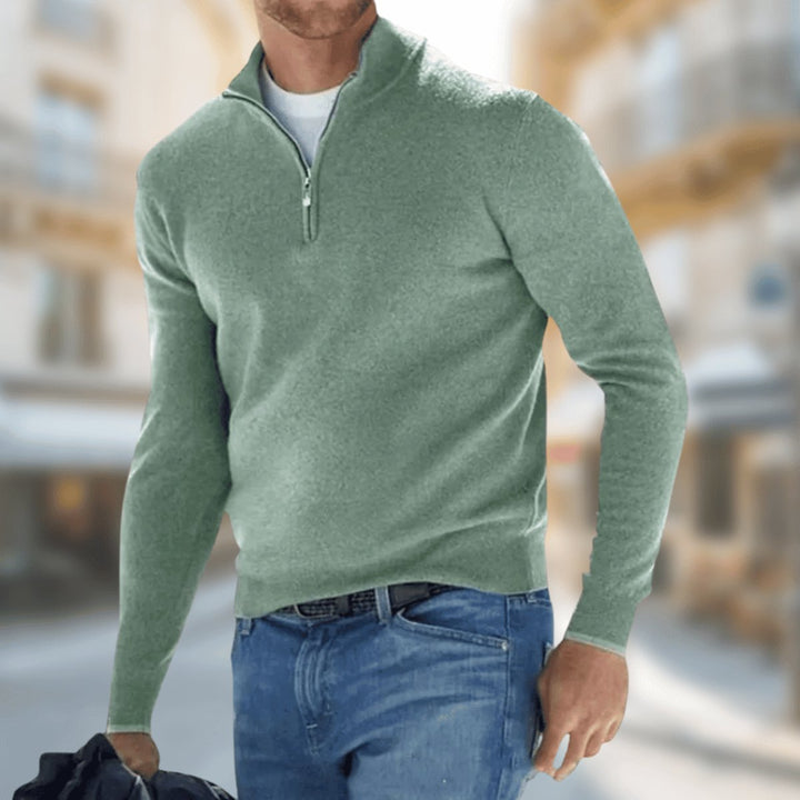 Herrenpullover Leichter Quarter-Zip Strickpullover Slim Fit für Alltag und Büro – Moderner Look und Vielseitiger Komfort 2