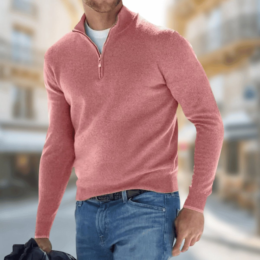 Herrenpullover Leichter Quarter-Zip Strickpullover Slim Fit für Alltag und Büro – Moderner Look und Vielseitiger Komfort 6