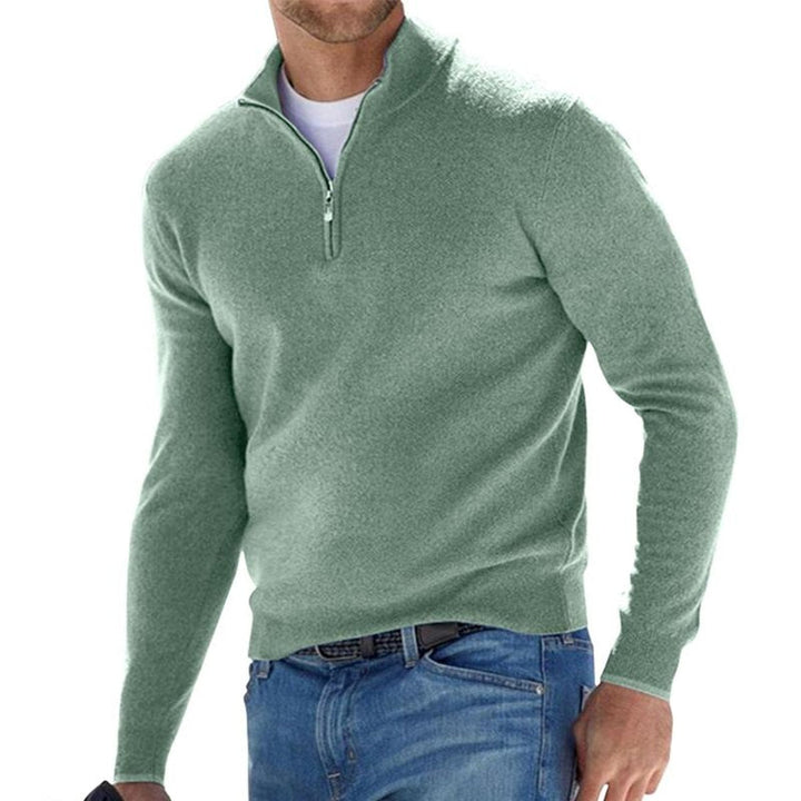 Herrenpullover Mit Halbem Reißverschluss, Bequemer Regular Fit, Moderner Strickpullover Für Männer 5