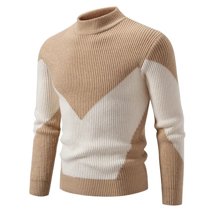 Herrenpullover Mit Modernem Geometrischem Muster – Stilvoller Langarm-Pullover Für Komfort An Kühlen Tagen 3