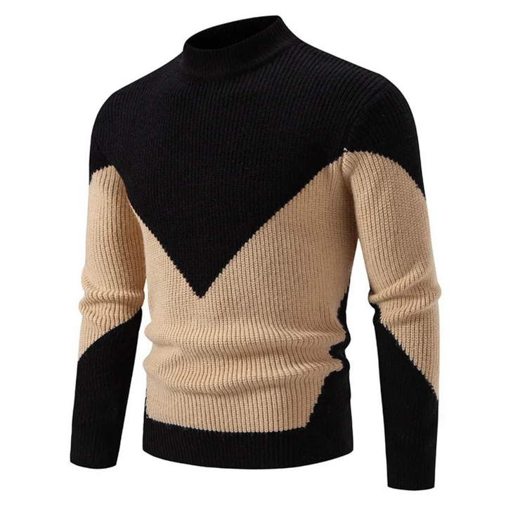 Herrenpullover Mit Modernem Geometrischem Muster – Stilvoller Langarm-Pullover Für Komfort An Kühlen Tagen 4
