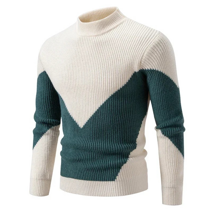 Herrenpullover Mit Modernem Geometrischem Muster – Stilvoller Langarm-Pullover Für Komfort An Kühlen Tagen 5