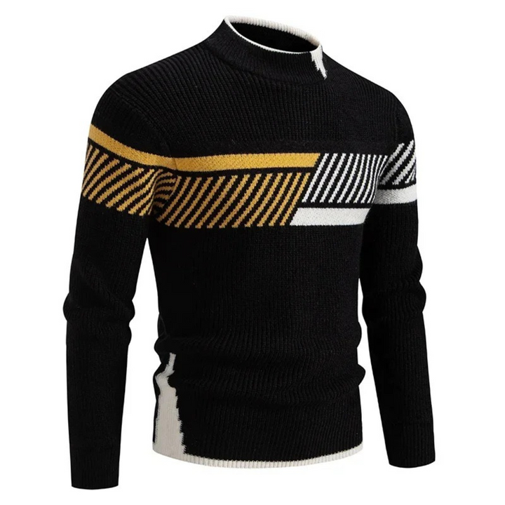 Herrenpullover Mit Modernem Geometrischem Muster – Stilvoller Langarm-Pullover Für Komfort An Kühlen Tagen 7