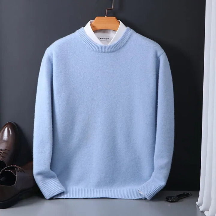 Herrenpullover Rundhals Weicher Strickpullover Komfortabel Elegant für Alltag und besondere Anlässe 0