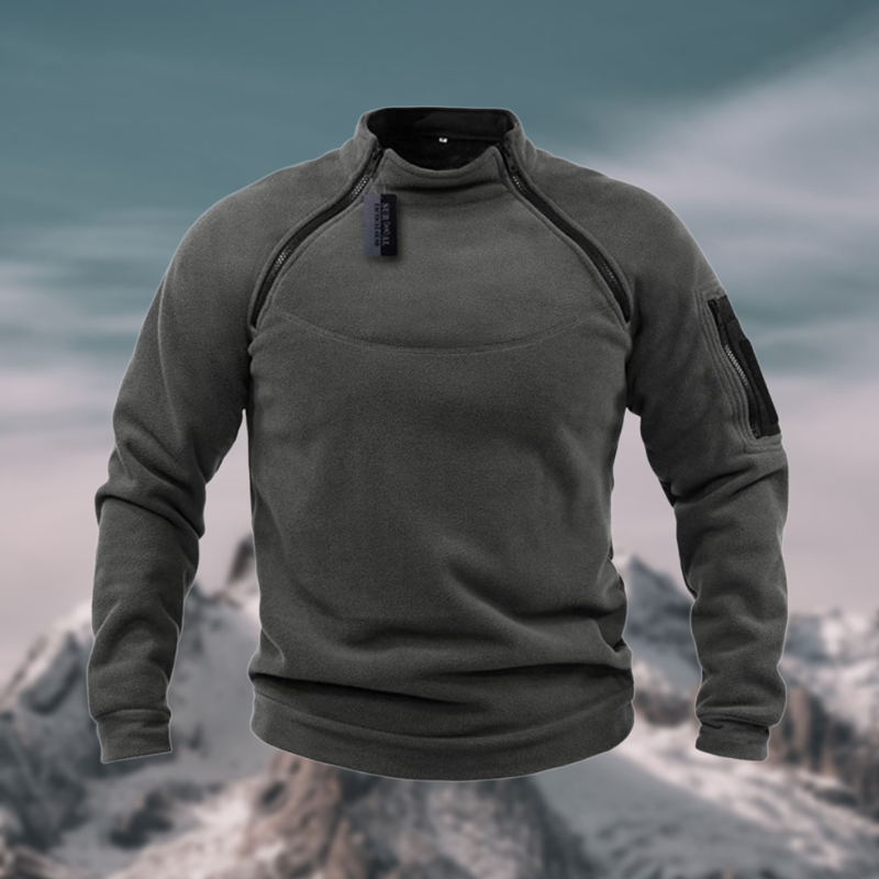 Herrenpullover Viertelzip mit Stehkragen für Frühling – Moderner Stil und Komfort für den Alltag 1