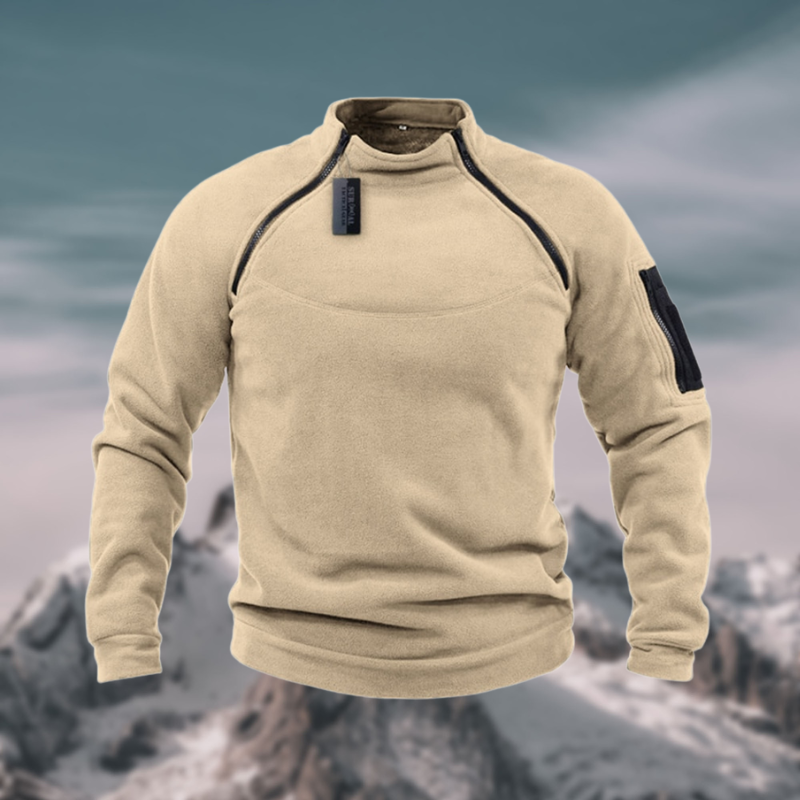 Herrenpullover Viertelzip mit Stehkragen für Frühling – Moderner Stil und Komfort für den Alltag 3