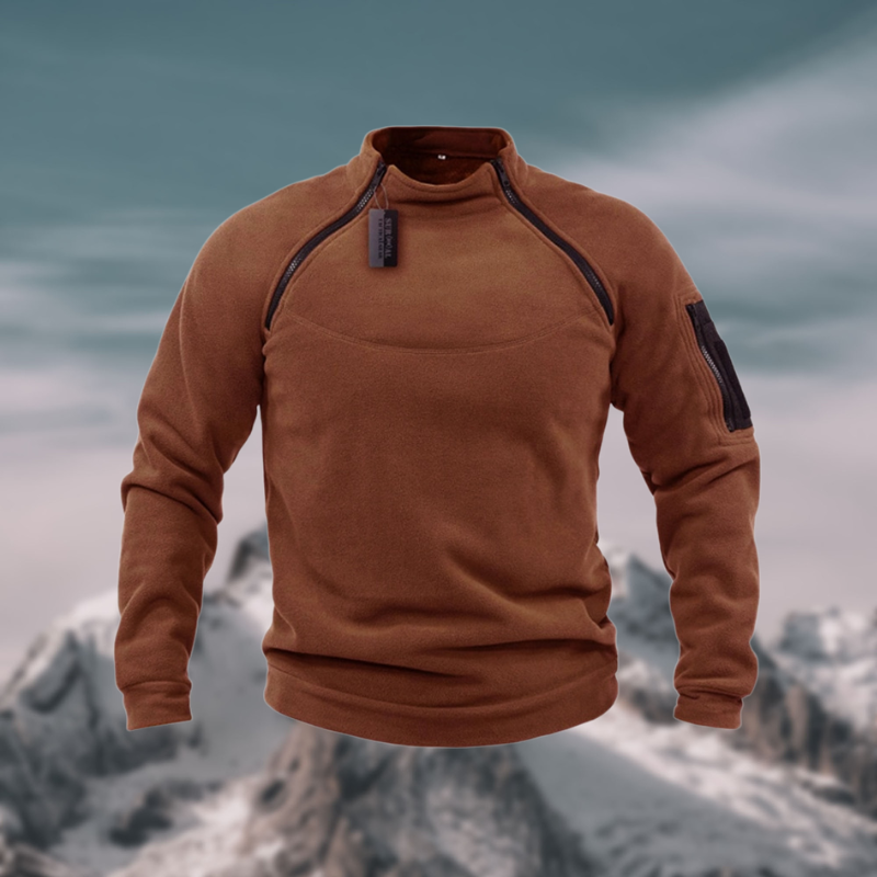 Herrenpullover Viertelzip mit Stehkragen für Frühling – Moderner Stil und Komfort für den Alltag 6
