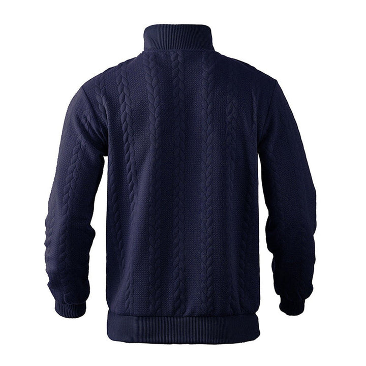 Herrenpullover Zopfstrick mit Stehkragen und Viertelreißverschluss – Eleganter Gant Pullover Herren für Freizeit und Büro 7
