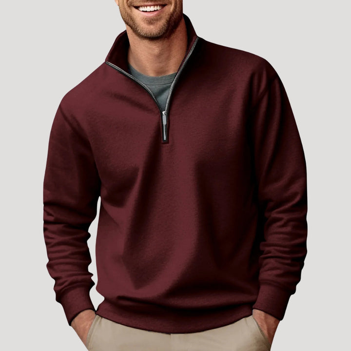 Herrenpullover mit Viertelreißverschluss – Klassischer Freizeitpullover für Komfort und Stil 6