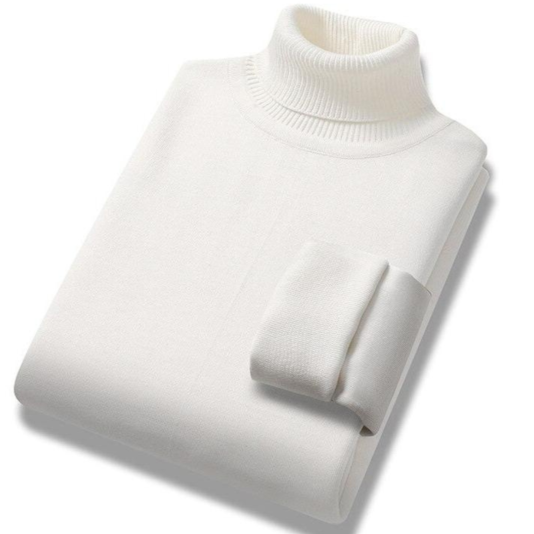 Herrers strikket sweater med rullekrave | Langærmet 2