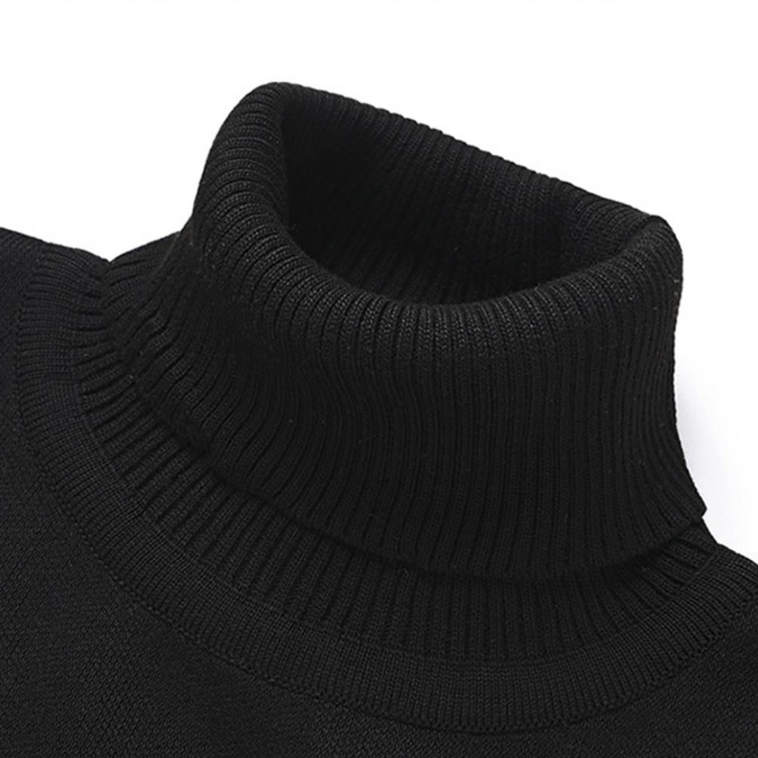 Herrers strikket sweater med rullekrave | Langærmet 5