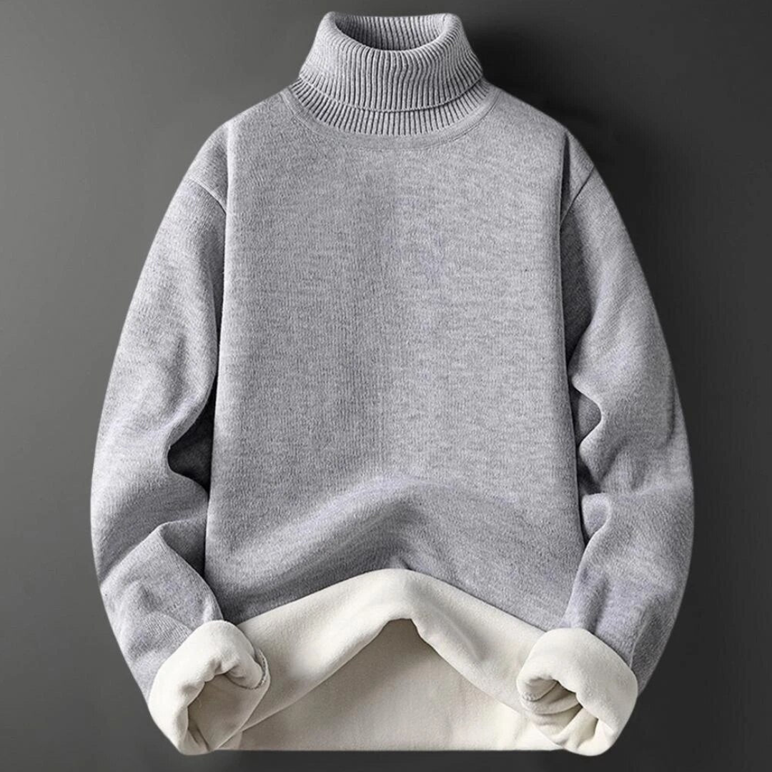 Herrers strikket sweater med rullekrave | Langærmet 8