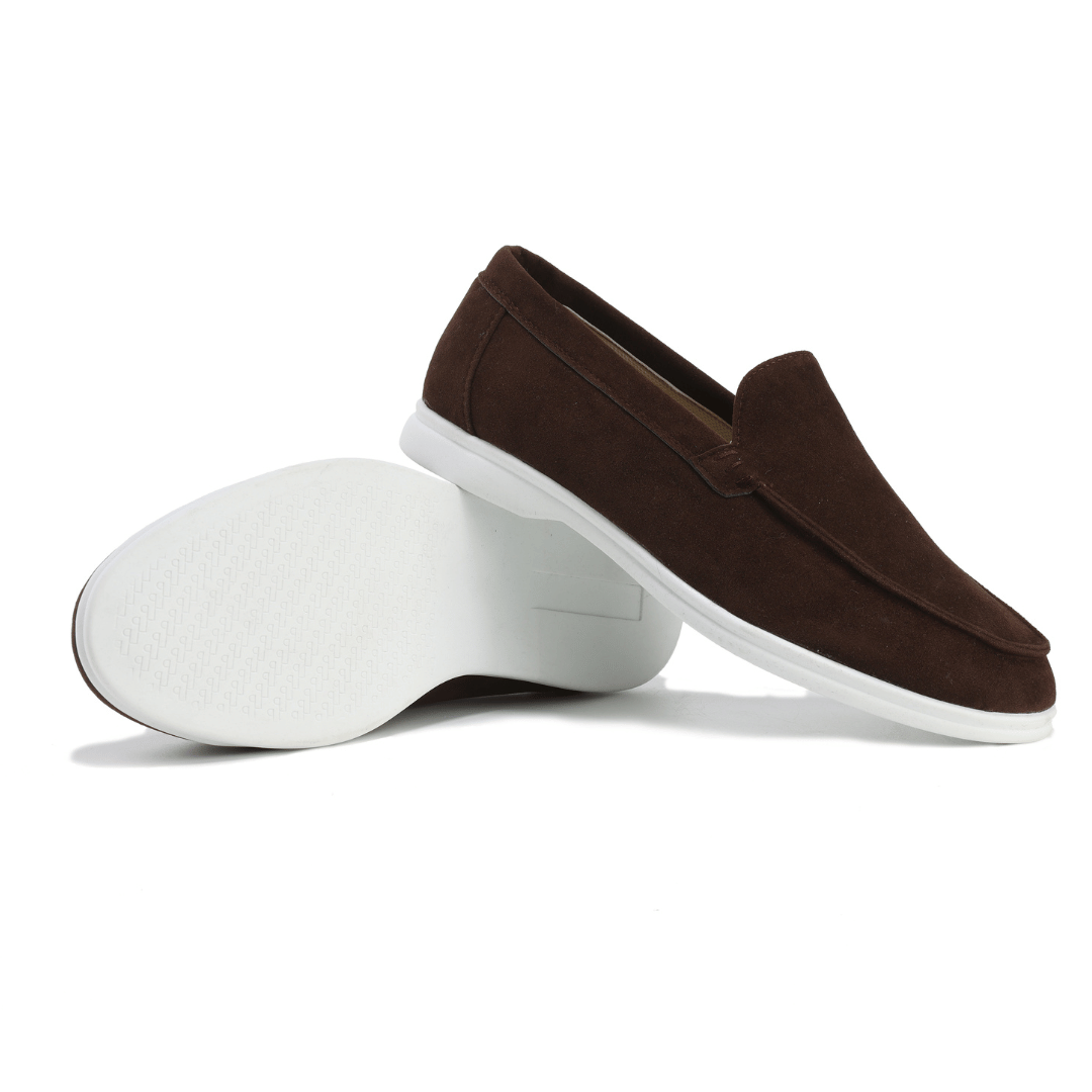 Herreslip-on loafers Komfortable memory foam læderblanding 8