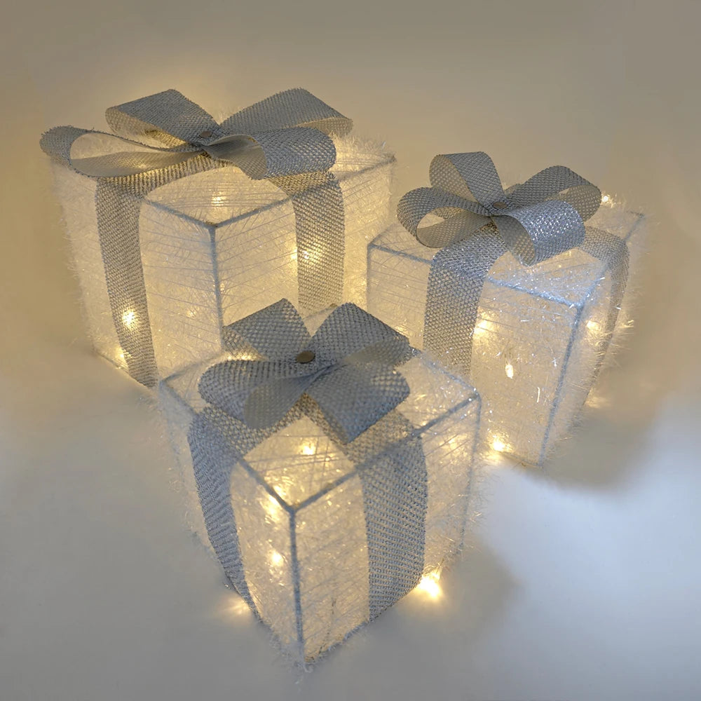 HolidayPresents | LED gaveæske dekorationslys sæt 4