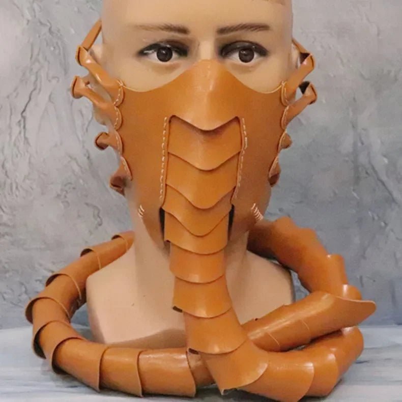 Horror gummi skræmmende halvansigt insektmaske - Halloween Alien ansigtskrammer kostume skorpionmaske fest cosplay rekvisitter 1