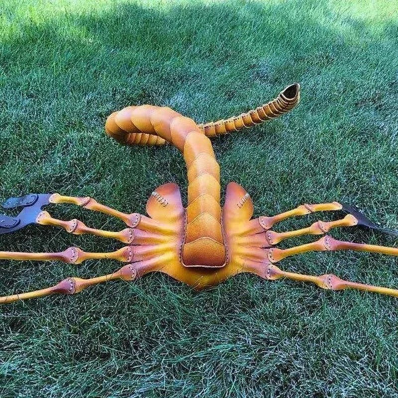 Horror gummi skræmmende halvansigt insektmaske - Halloween Alien ansigtskrammer kostume skorpionmaske fest cosplay rekvisitter 2
