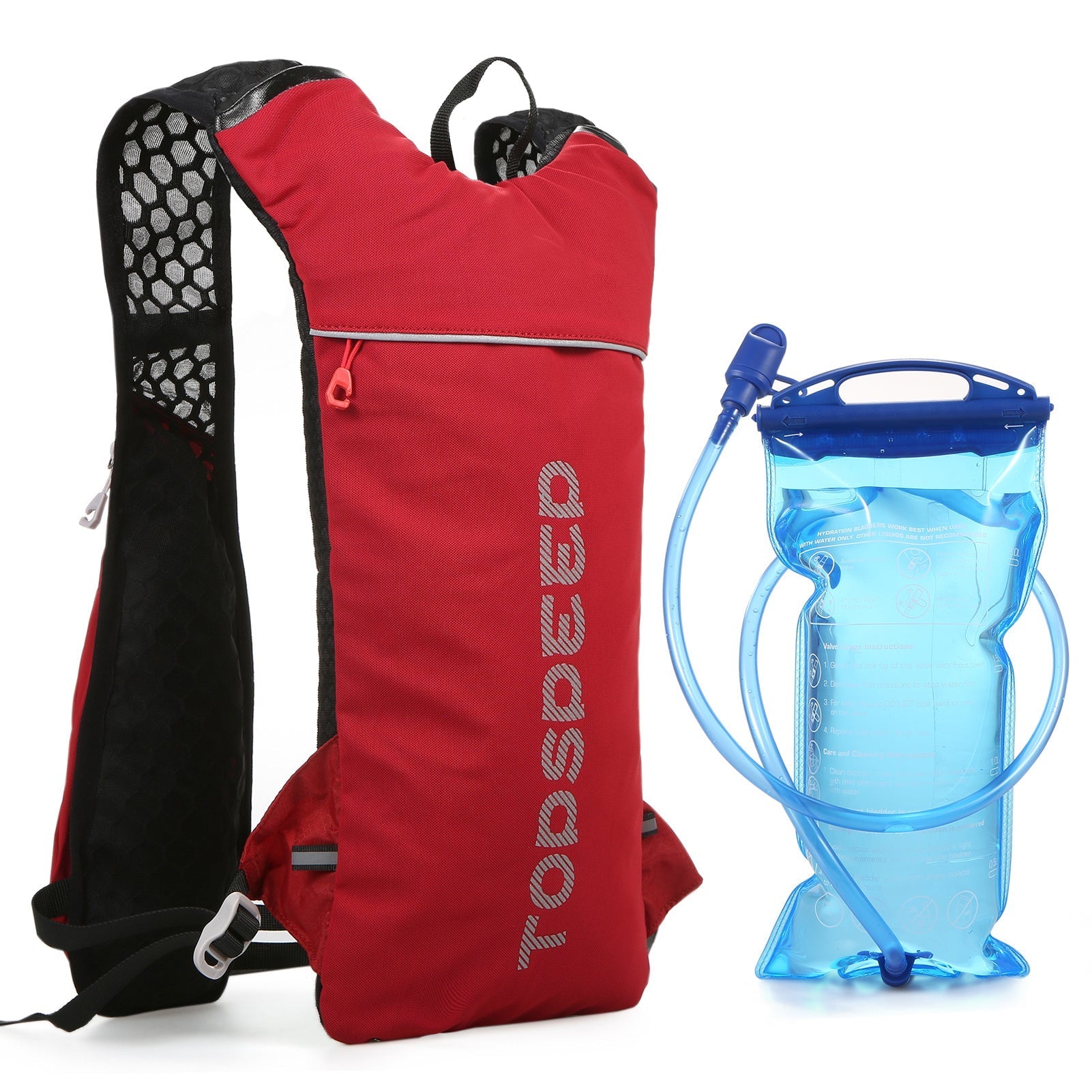 HydroPack Letvægts Hydreringsrygsæk - 2L Vandbeholder til Løb, Cykling og Vandreture 0
