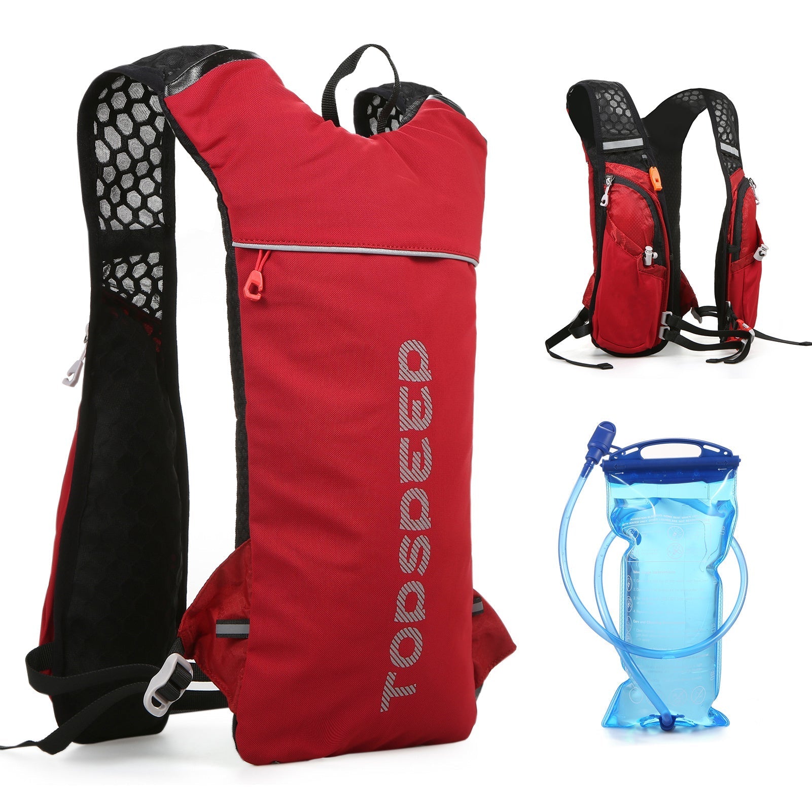 HydroPack Letvægts Hydreringsrygsæk - 2L Vandbeholder til Løb, Cykling og Vandreture 1