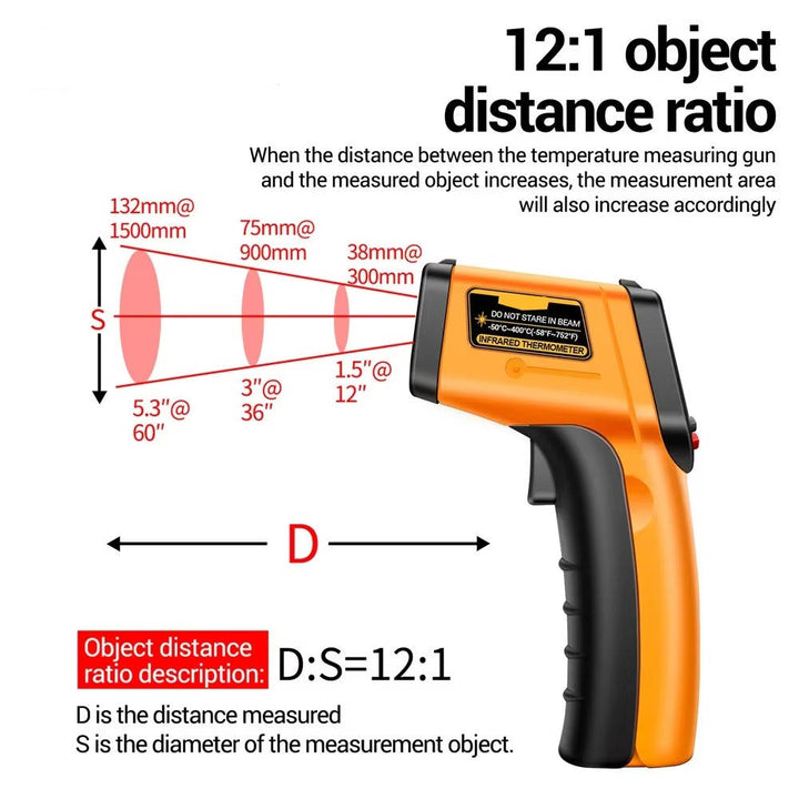 Infrarødt lasertermometer alt-i-én 4