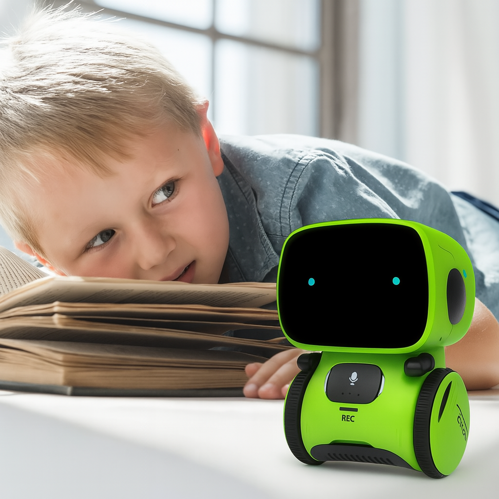 Interaktiv talende robot til børn – Smart pædagogisk legetøj med stemme, sange og spil 4