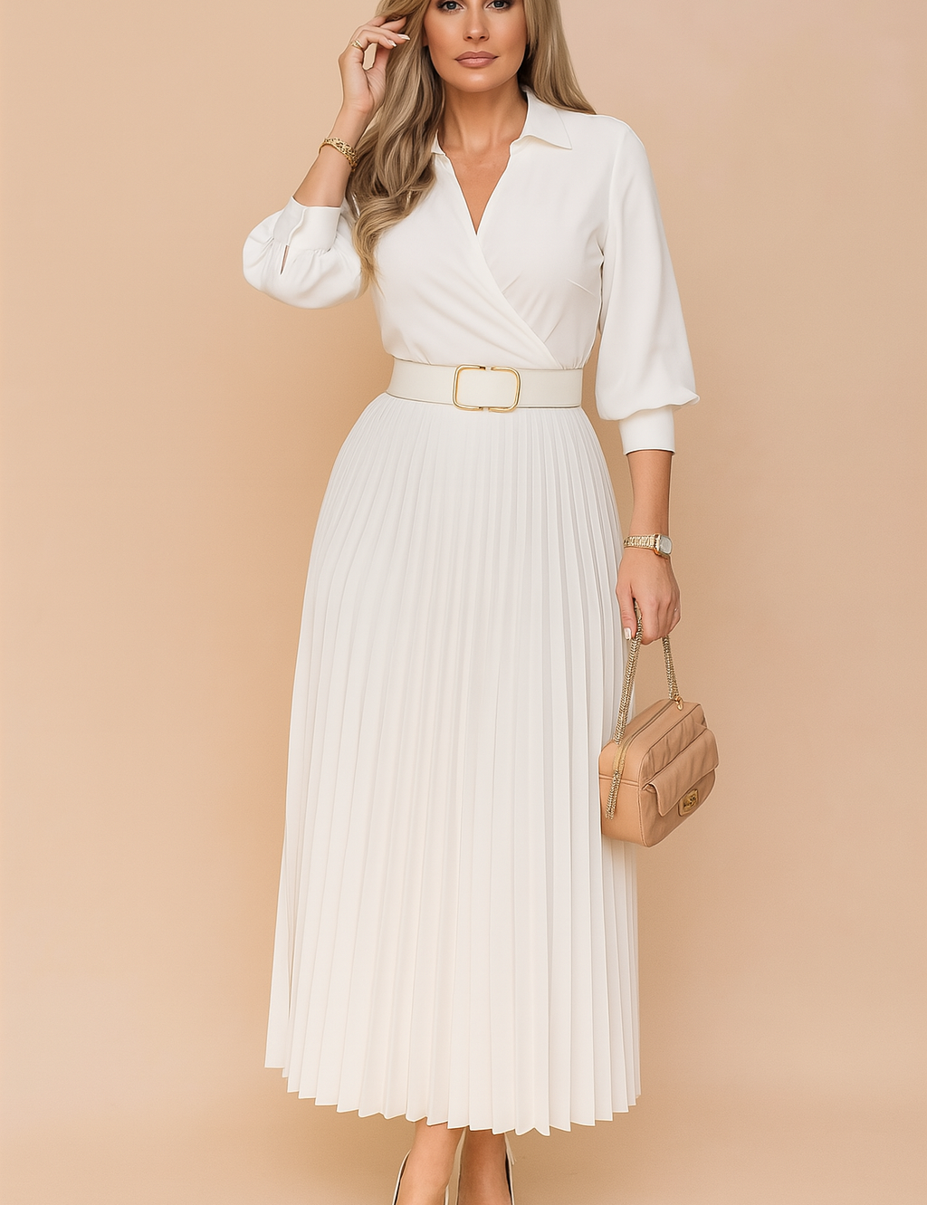Isabella | Elegant midi sommerkjole i kraftige størrelser 1