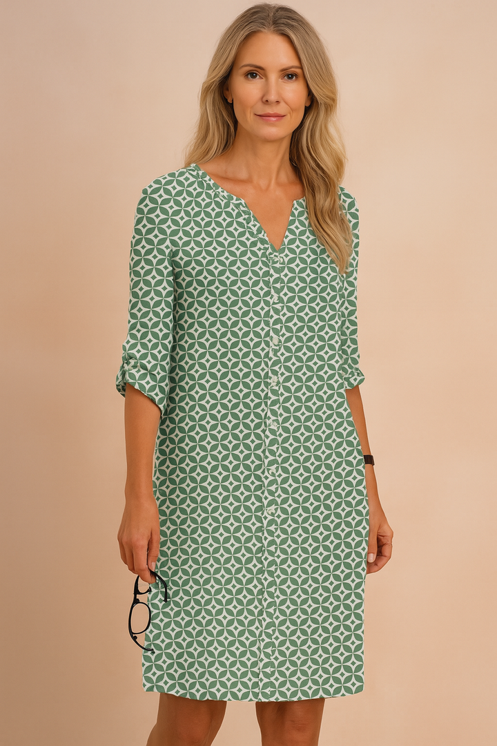Iwona | Luftig Boho blomsterkjole 0