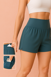 JAZMIN | Højtaljede sportsshorts med lommer 1