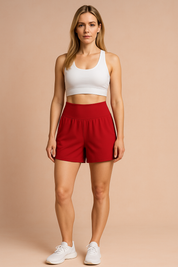 JAZMIN | Højtaljede sportsshorts med lommer 4