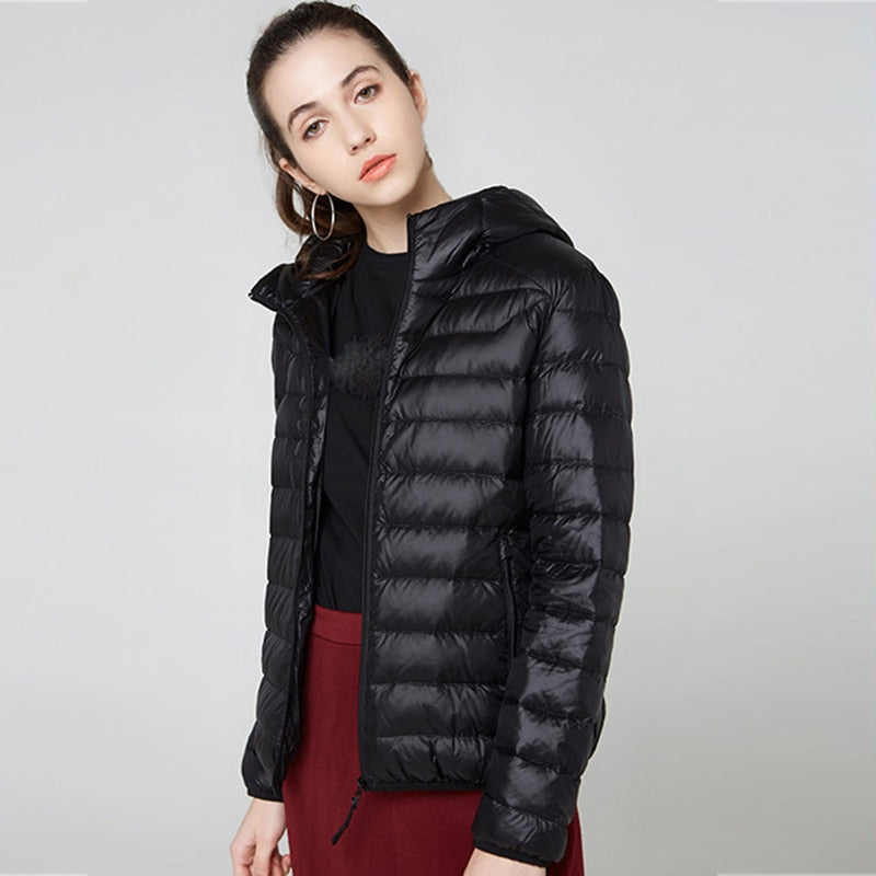 Jacke Damen Glänzend Kurz Winterjacke Modisch Warm für Urbane Outfits 1