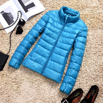 Jacke Damen Glänzend Kurz Winterjacke Modisch Warm für Urbane Outfits 13